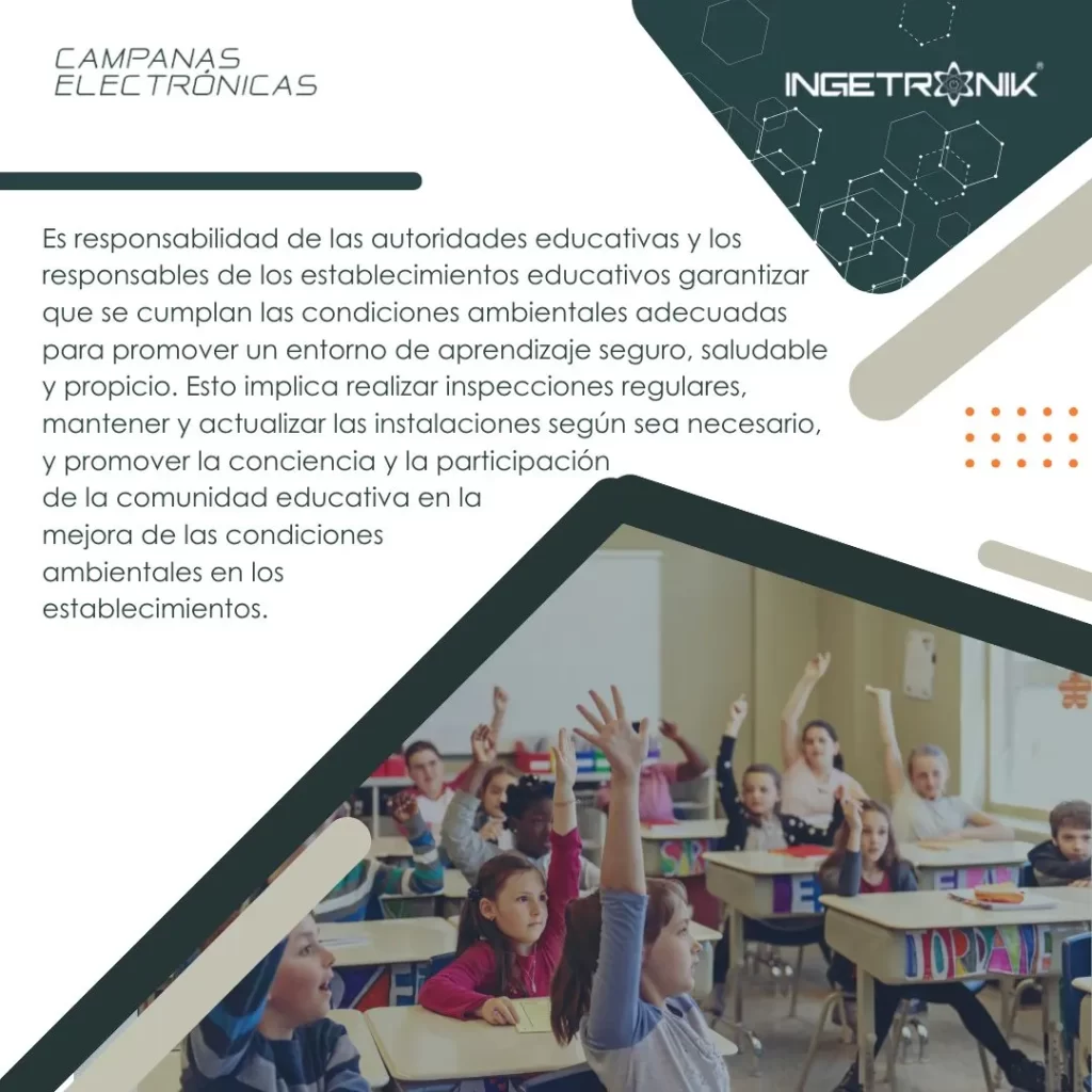 Las condiciones ambientales en los establecimientos educativos